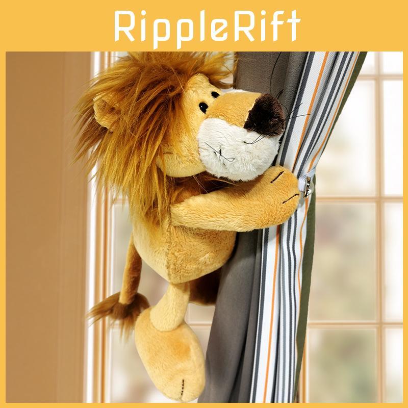 Cute Lion Window Curtain Clip With Fabric Material For Kids Decoration Bedroom
