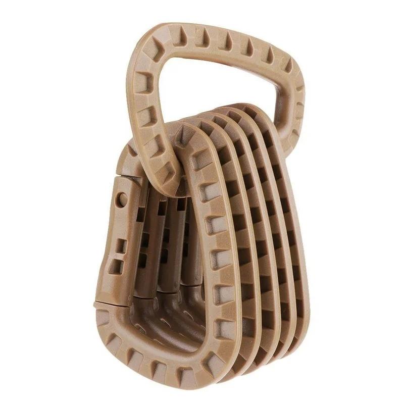 

4 шт. Тактичний набір затискачів для карабінів Сталевий гачок на відкритому повітрі Кемпінговий замок Щоденний брелок Брелок Пряжка Рюкзак Сумка Карабіни Su 4 Black With Ring