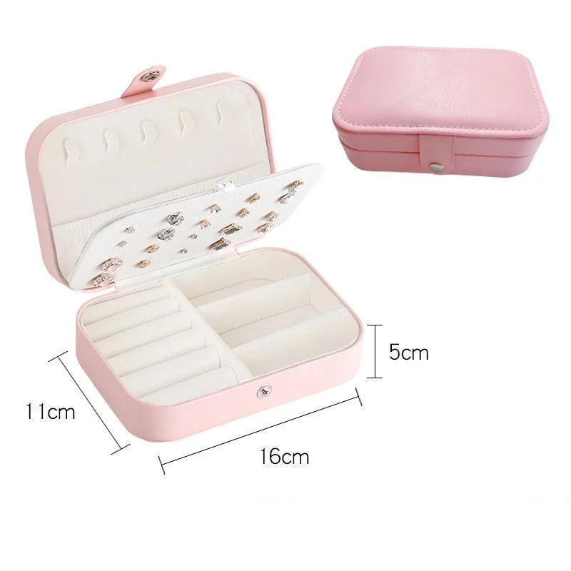 Jewelry Box Jewelry Organizer Portable Travel Jewellery Case Locket Necklace Lipstick Earring Ring Holder for Woman Accessories