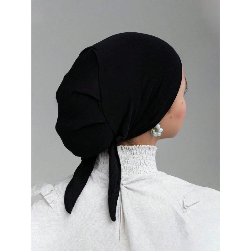 1pc Women's Drawstring Turban Hat Breathable Comfortable Stretchy Sweatproof Multipurpose Sports head wrap For Daily Wear Sports