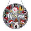 2D Flat DIY Xmas 5D Hanging Clock Art Craft Irregular Shaped Drilling Diamond Art Clock Pendant Kit for Living Room Decoration