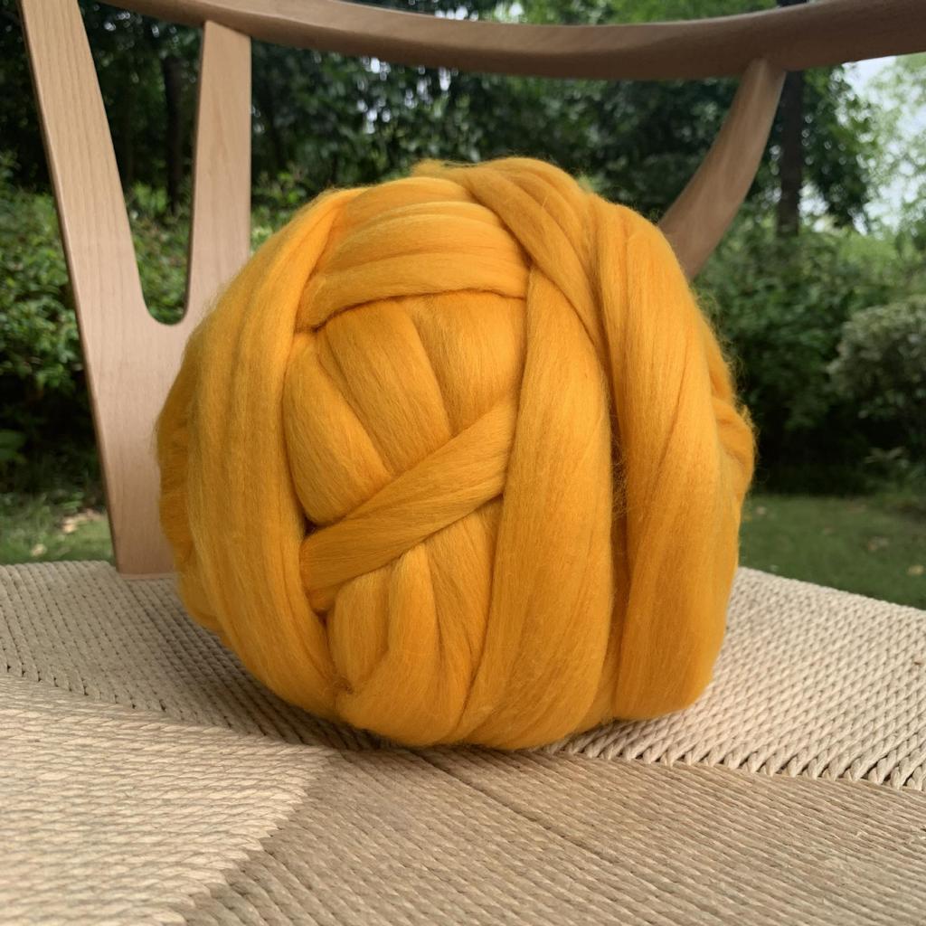 8cm Thick DIY Chunky Hand-Knitted Blanket with Imitation Wool Yarn