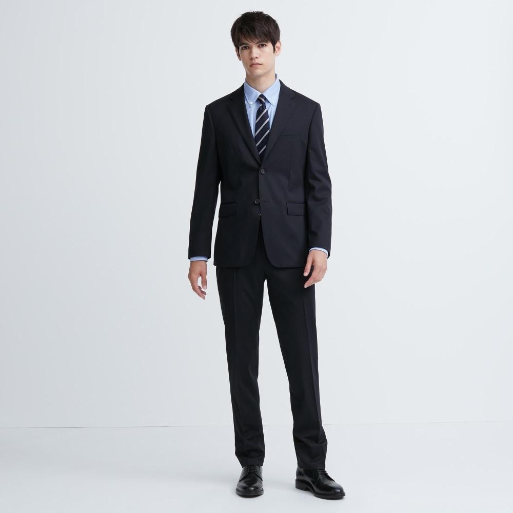 Uniqlo Japan Stretch Wool Slim Jacket  Can Be Set Up 