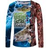Fishing Enthusiast Men's and Women's 3D Print T-shirt Street Casual Long Sleeve Crew Neck Tees Top Fall Clothing