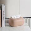 Modern minimalistisk svartvit keramisk näsdukslåda - Snygg dekorativ näsdukshållare med elegant design för vardagsrum