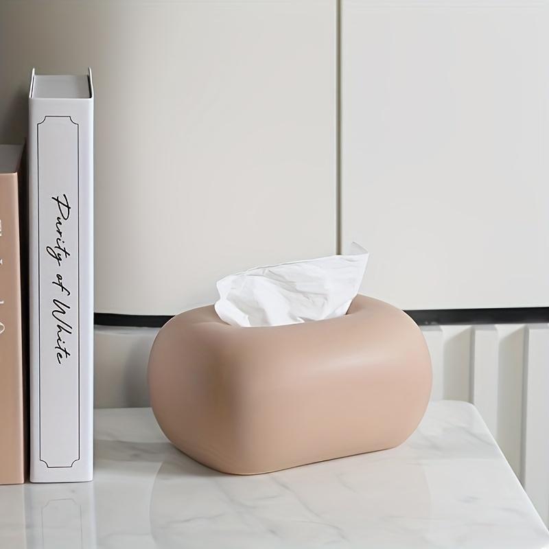 Modern minimalistisk svartvit keramisk näsdukslåda - Snygg dekorativ näsdukshållare med elegant design för vardagsrum
