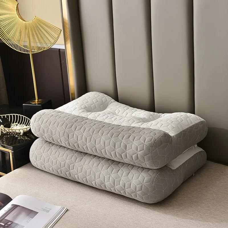 

Подушка с антирастяжением для защиты шейного отдела позвоночника, подушка из соевого волокна, домашняя трикотажная хлопковая подушка, оптовая продажа с фабрики CCJ2111-WYY Latex pillow