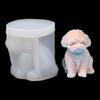 3D Teddy Silicone Candle Mold Dog Pet Puppy Soap Aromatherapy Ornament Wax Clay Plaster Epoxy Resin Molds Home Decor