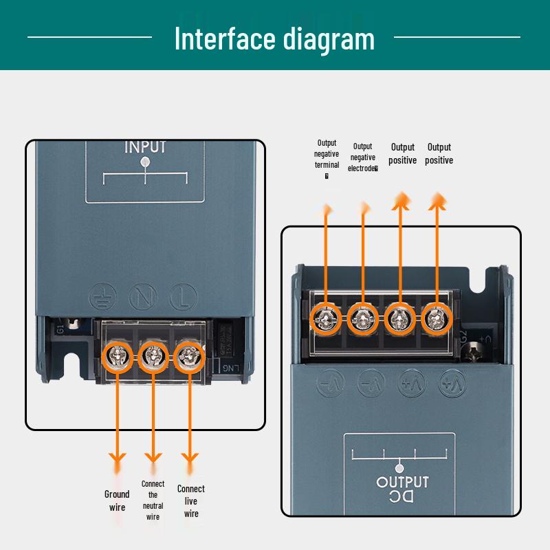 Dustproof Silent Transformer: 220V To 12V/24V, 100-500W Switching Power Supply