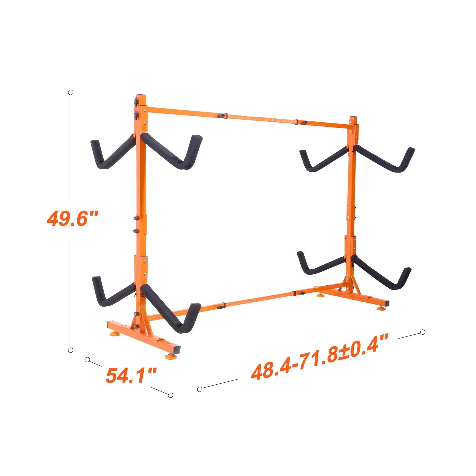 SucceBuy Потолочная стойка для хранения каяков Потолочная стойка для хранения для 2 каяков, каноэ, SUP Регулируемая высота Подвесной держатель для каяков
