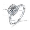 Moissanite Ring S925 Silver Plated 18K Gold Inlaid 1 Carat Moissanite Ring Foreign Trade Export