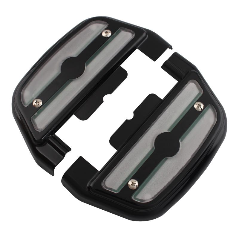 Motorcycle Accessory LED Light Rear Foot Rests Passenger Footboard Floorboard Covers For Harley Davidson Touring Glide Trike