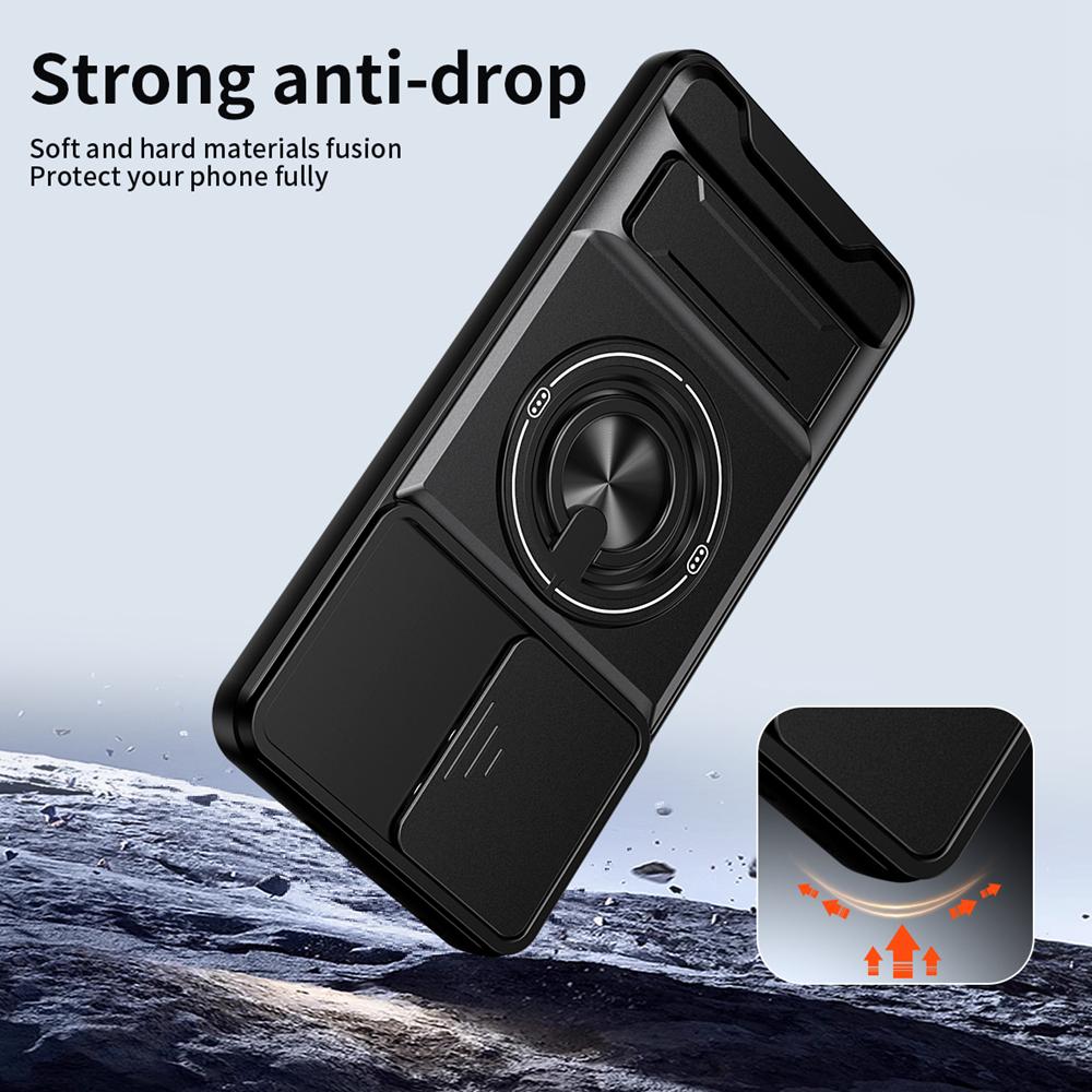 KEYSION Magnetic Phone Case for OPPO Reno14 Pro 5G Reno14 F 5G Slide Camera Protection Upright Kickstand Ring Shockproof Cover