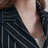 Maxza Stripe Volume Sleeve Tailored Jacket Cc08qj306on