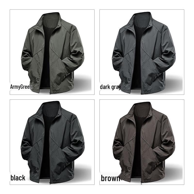 Men's Stand-Collar Casual Bomber Jacket