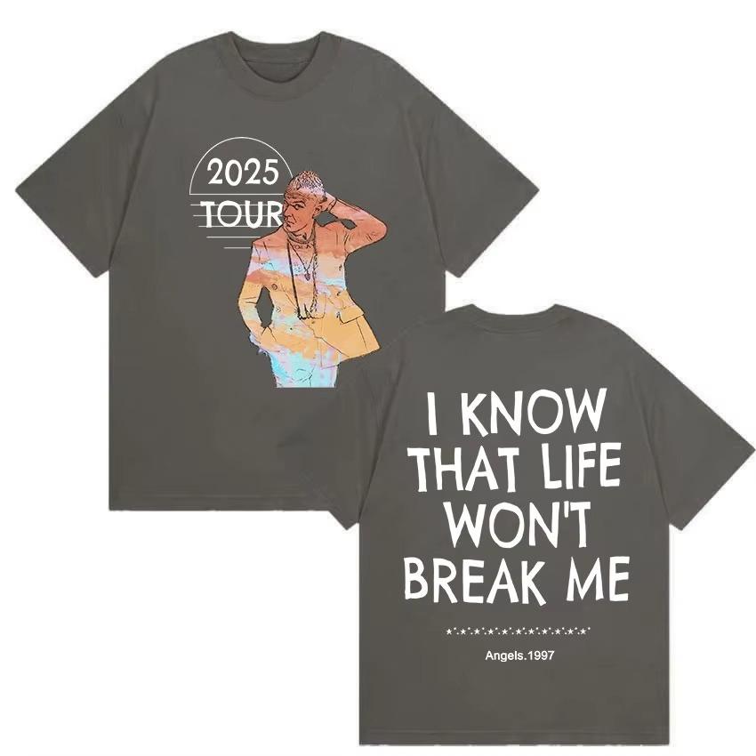 Springsummer New Robbie Williams Trip Merch Tshirt Mens Fashion Hip Hop Retro pure Cotton Casual Tshirt Mens Tshirt