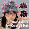 Soft Hair Curler Knitted Hat Thick Curly Hair Yarn Beanie Creative Pullover Cap  Outdoor