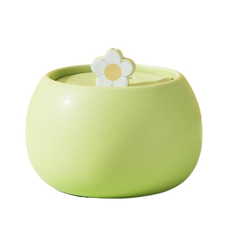 Large Capacity Cat Cream Flower Ceramic Water Dispenser Dog Electric Circulation Live Water Dispenser Pet Supplies