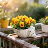 Nordics Styles Decorative Flower Pot Elegant Seashells Shape Flower Pot Tabletop Display For Small Plant And Succulents