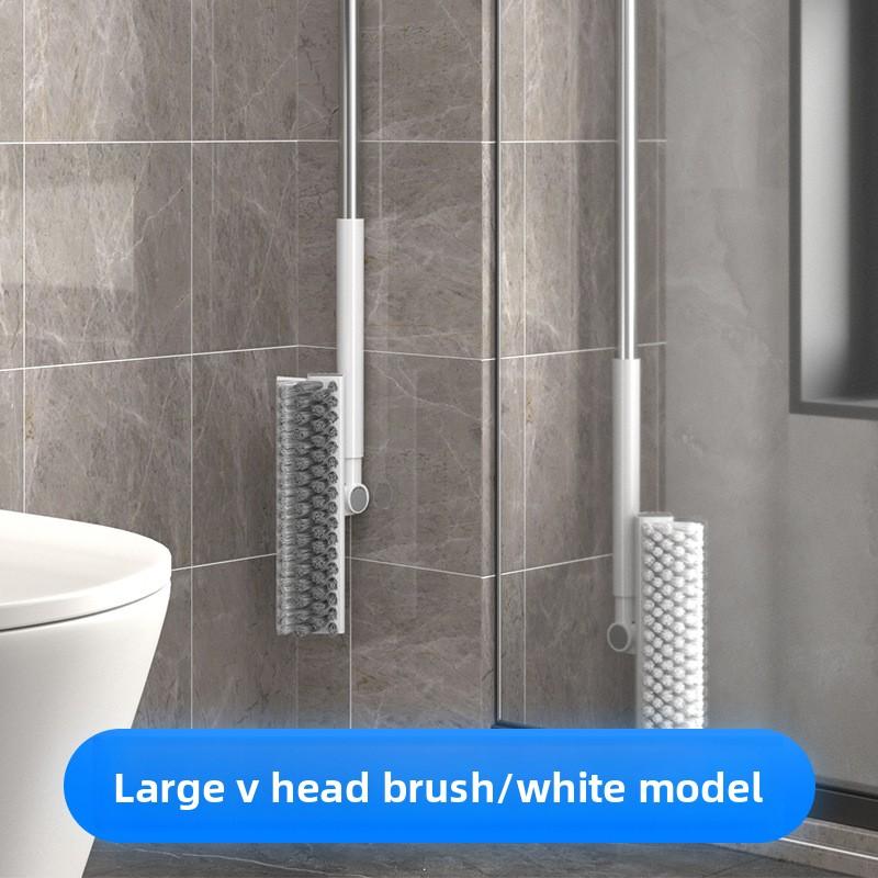 

Household Bathroom Floor Brush Hard Bristled Cleaning Tool for Tiles and Grooves белый