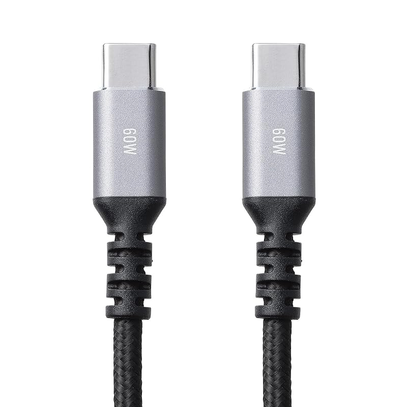 Sanwa Supply USB 2.0 Type-C cable (C-C/straight/60W/0.5m) KU-CCP6005TK