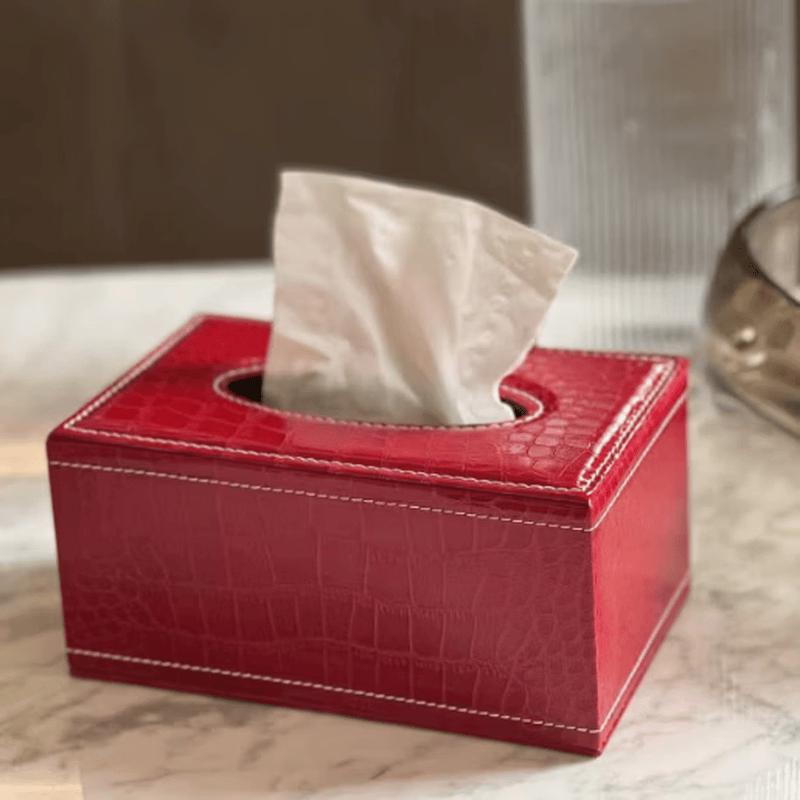 

GUAIKEAI Premium Crocodile Pattern Leather Tissue Box