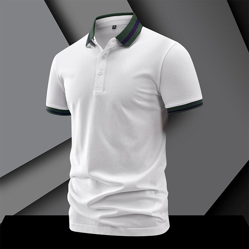 

Polo Shirt Men s Summer Casual Business Slim Fit Top with Collar and Short Sleeved T-shirt XXXXXL белый