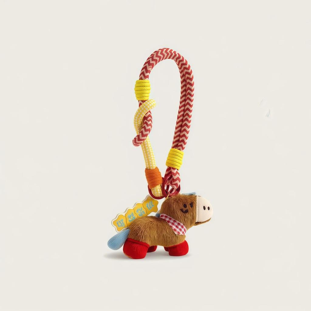 New Gift Cute Cartoon Good Luck Doll Keychain Plush Doll Pony Pendant Bag Pendant