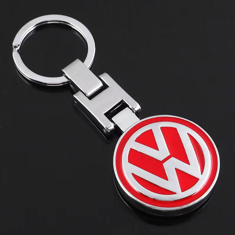 Car Sticker Hub Caps 3D Metal/Leather Car Logo Key Chain Keyring VW Auto Interiors Accessories For Volkswagen Rline Amarok T5 Ph fshm03