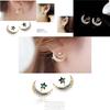 Stunning 2019 New Korean Style Star And Moon Alloy Earrings For Vintage Fashion Lovers