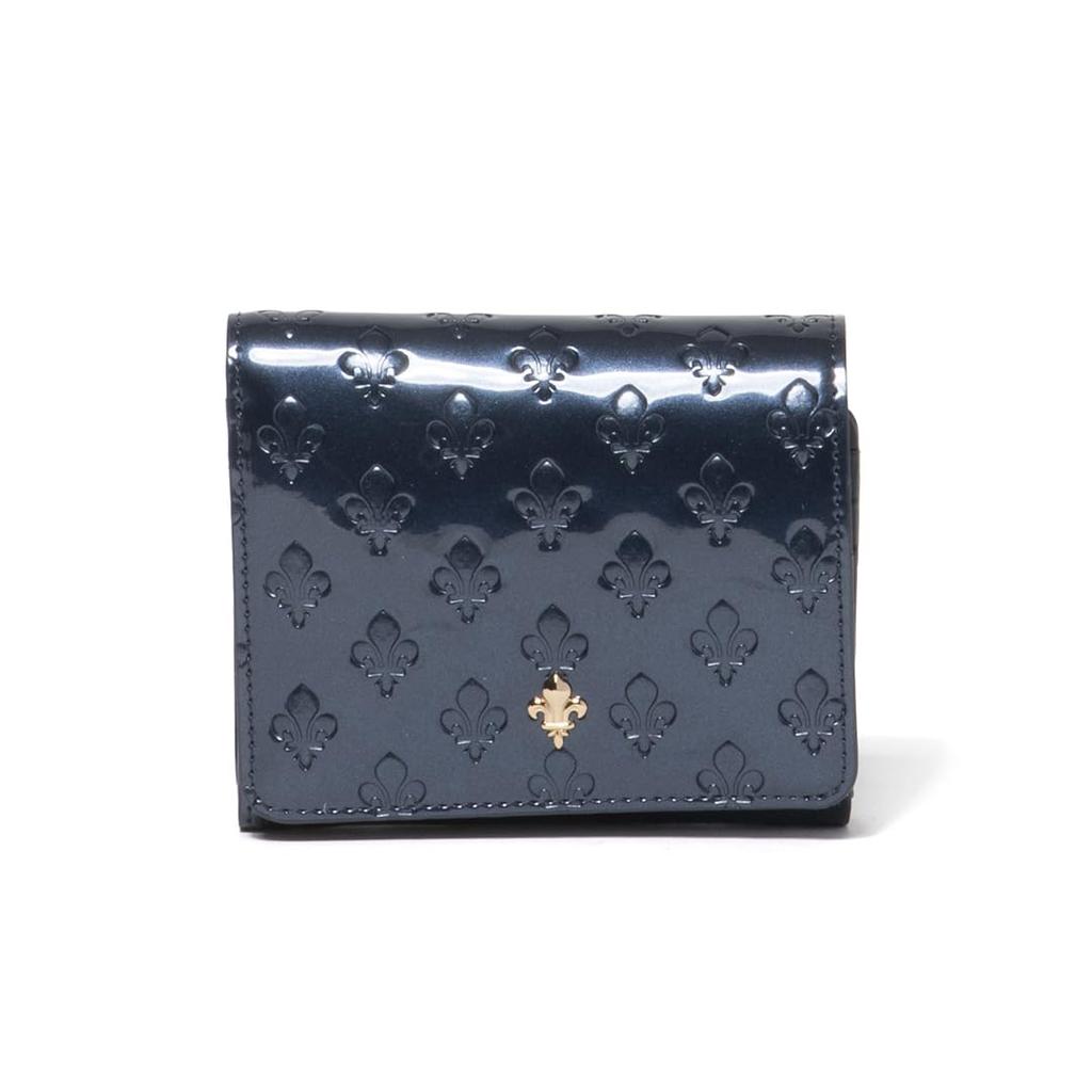 Patrick Cox Glitter Lily Bifold Wallet in Enamel with Glitter Kings Pattern Navy (PXLWDBS1)