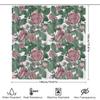 Elegant Green Leaves Rose Print Shower Curtain Waterproof Bathroom Decoration Home Decor Pink 72X84 Inch