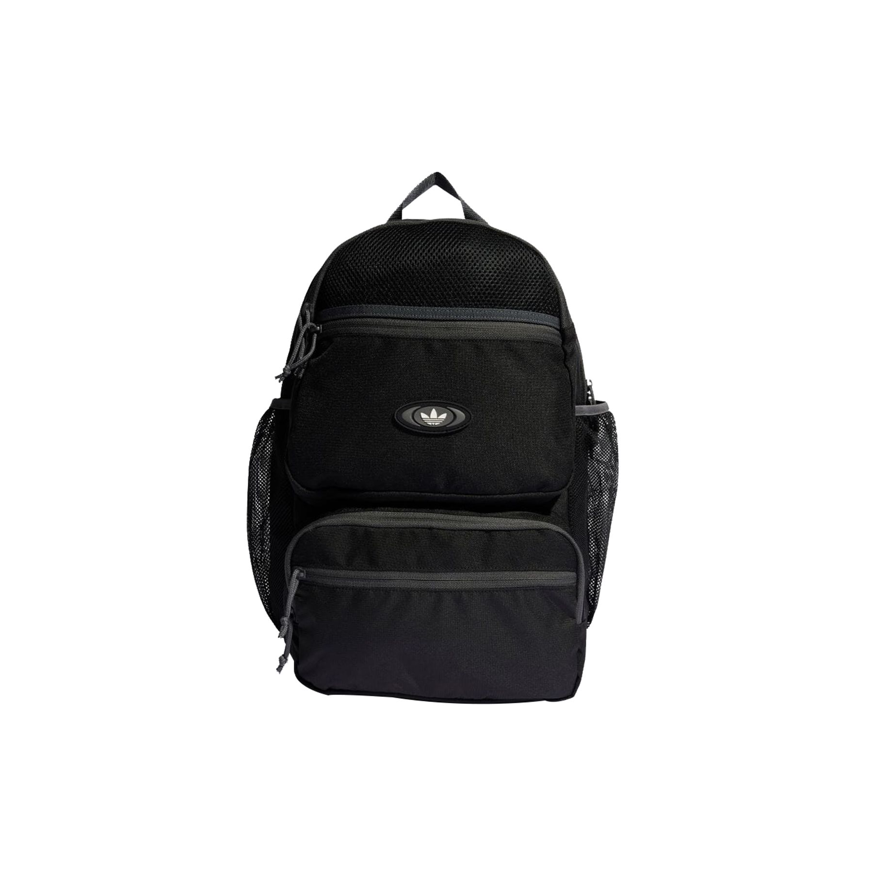 Adidas Originals Four Zipper Front Pocket Polyester Backpack Men Backpacks Black IB9210 Black