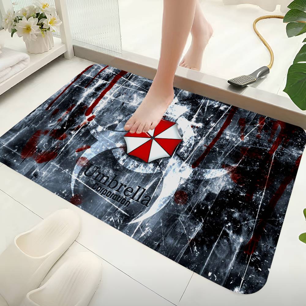Umbrella Corporation Laser Floor Mat Retro Multiple Choice Living Room Kitchen Rug Non-Slip Modern Home Decor