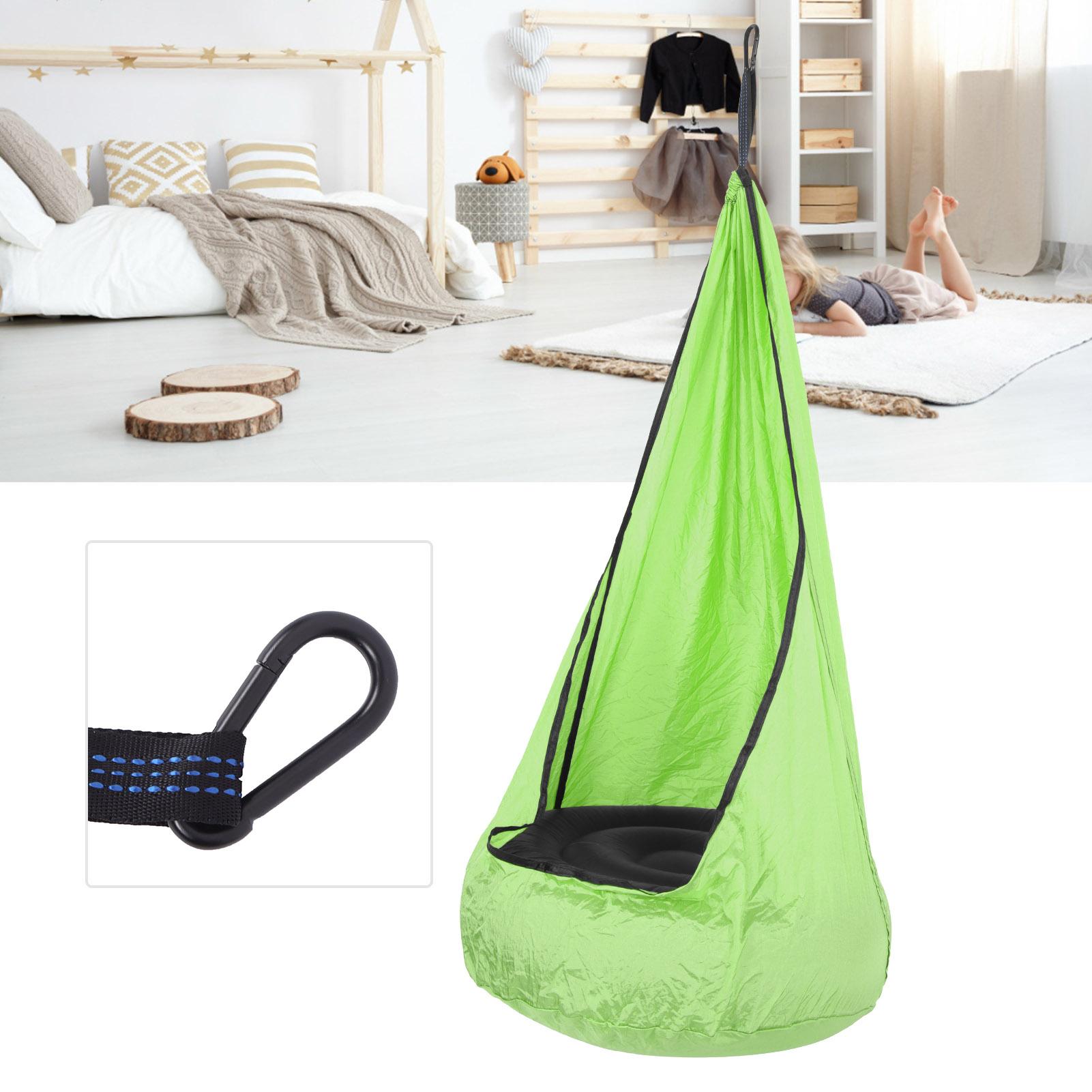 210T Wrinkled Nylon Taffta Pod Swing Seat Children Hanging Hammock Ch Outdoor Supplies