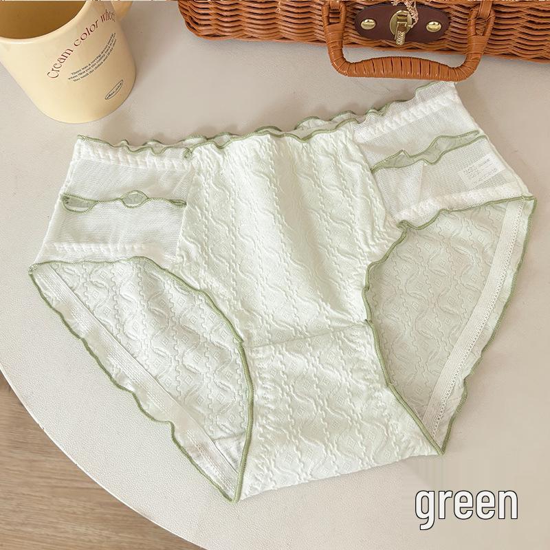 Cream Girl Underwear: Pure Desire High-Style Sexy Waistband Women's Breathable Comfortable Thin Triangle Panties.