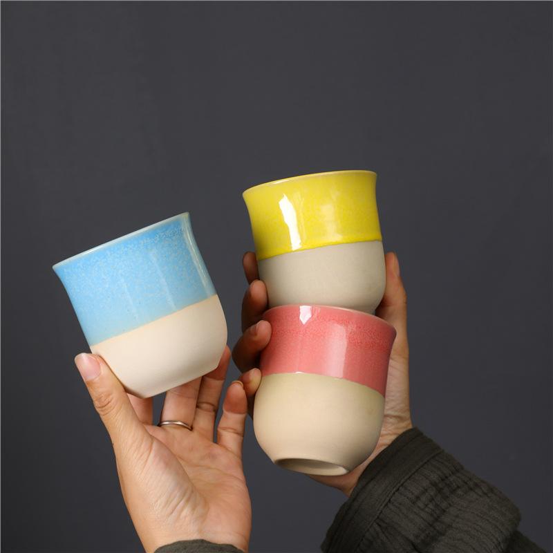 Retro Ceramic Cup, Espresso Coffee Cup, Simple Teacup, Coarse Pottery Tea Bowl, Master Cup, Small Cup.