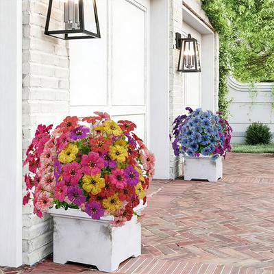 Kunstbloemstok voor Buiten UV-bestendig Nep Bloemenstruiken met Grondpin Realistische Nepstruiken Plant voor Tuin, Hof, Portiek, Terras Decor
