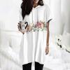 Women's Hoodies Casual Short Sleeve Shirts Fashion Print Tunic Tops With Pockets