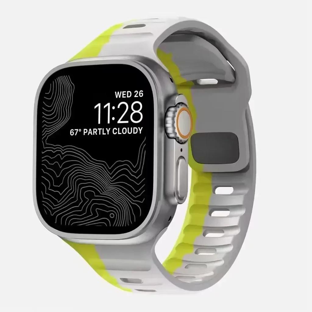 Soft Silicone Strap For Apple Watch Band Ultra 2 49mm 44mm 45mm 42mm 41mm 42mm sport Watchband iwatch Serise 5 6 7 8 9 bracelet