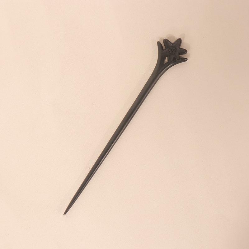 Exquisitely Carved Ebony & Sandalwood Hairpin - Ancient Chinese Style Accessory for Updos and Hanfu Headdress
