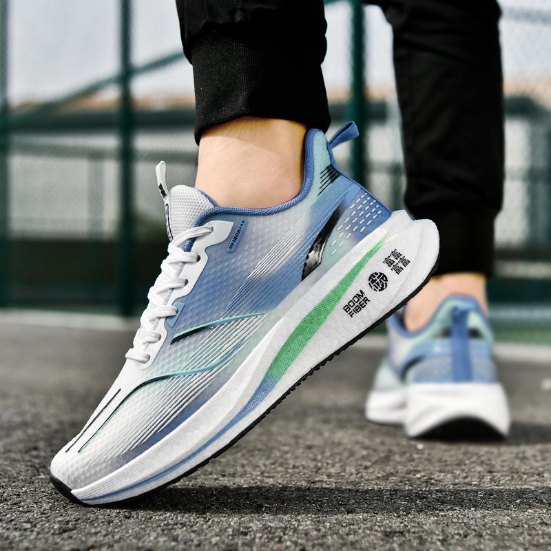 Men's casual speed runing shoes outdoor four seasons wear-resistant breathable sneakers soft-sole comfortable racing sports shoe