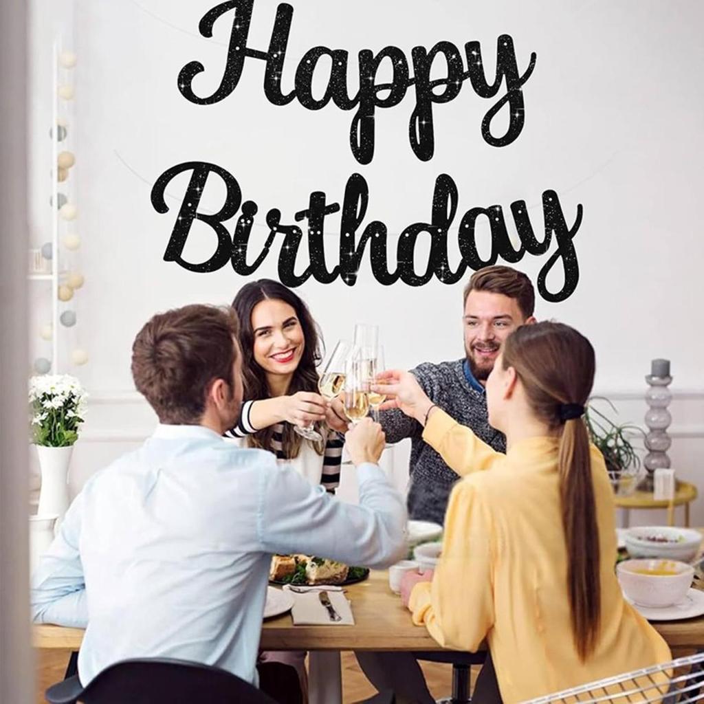 Creative Birthday Flag Happy Birthday Party Decor Kids Adults Hanging Banner Photo Backdrop Wedding Decoration