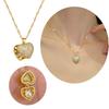 Elegant Pearls and Rhinestones Love Heart Shaped Shells Necklace Pendant with Adjustable Chain for Women Daily Use