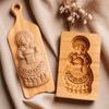 Easter Christmas 3D Wooden Cookie Mold Gingerbread Mould Carved Decoration Stamp Embossing Craft Decorating Baking Tools M531 1