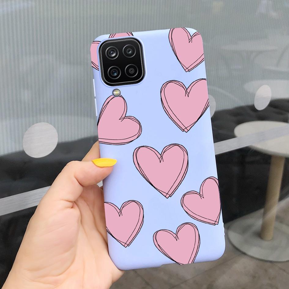 For Samsung Galaxy A12 Case Samsung A42 5G Lovely Heart Cover Back Fundas For Samsung A 12 SM-A125F SM-A426B A 42 5G Phone Cases
