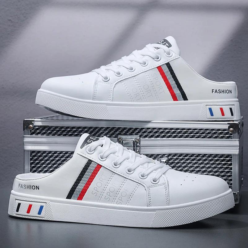 2025 Summer New Men Slippers Brand Comfortable Casual Shoes for Men Fashion Flat Sneakers High Quality Men Half Slippers