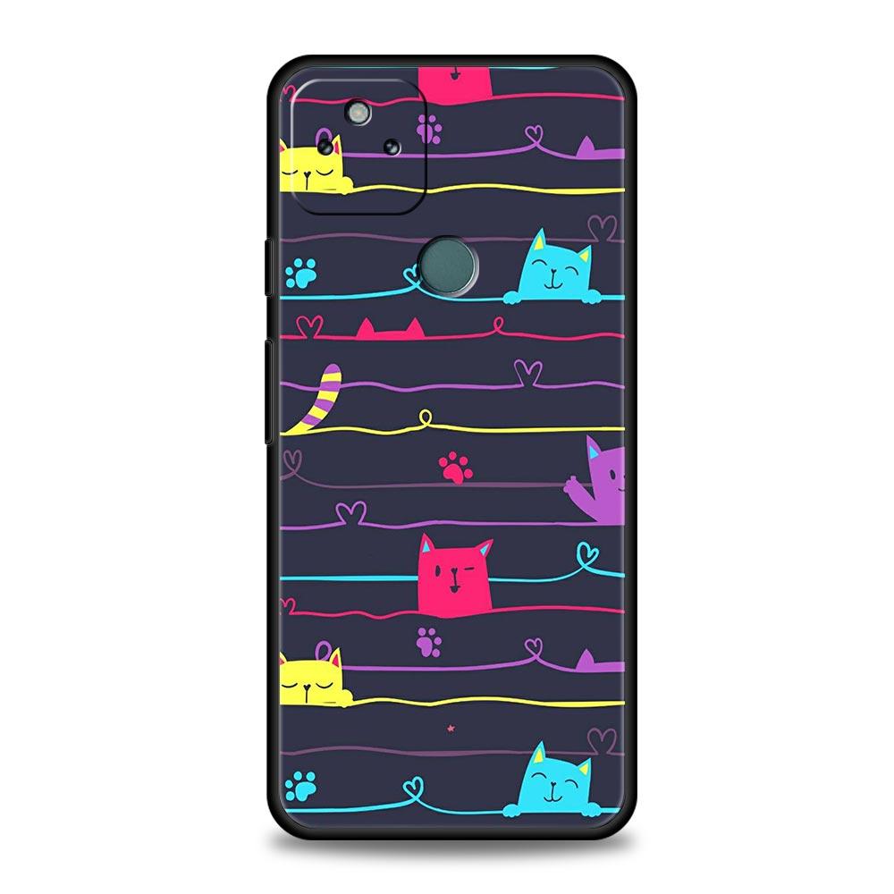 Abstract Creative Cat Line Pattern Phone Case Cover for Google Pixel 10 9 8 7 6 9A 8A 7A 6A Pro Shockproof Soft TPU 10 Pro XL