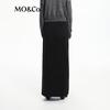 MO&Co. 2024 Autumn High-Waist Overlap Slit Straight Denim Skirt