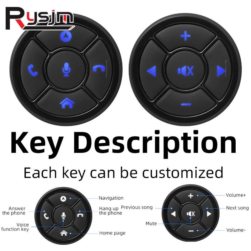 New Universal Remote Control Buttons 10 Keys Wireless Car Steering Wheel Controller For Car Radio DVD GPS Multimedia Navigation